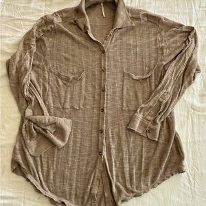 Free people - beach button down shirt